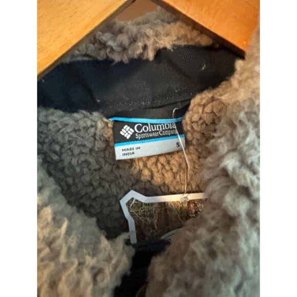 Columbia NWT Mens Black Sherpa-Lined Barn Jacket Button-Up Front Sz Medium - Picture 6 of 10